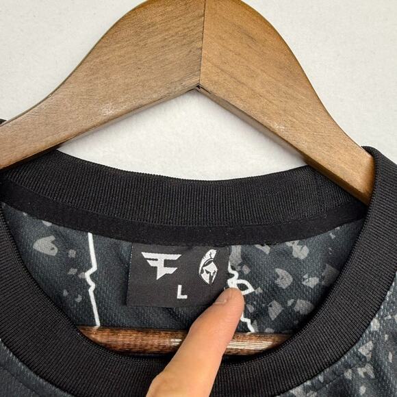 Nick Mercs Faze Clan Jersey Men's large Black Gray MFAM Esports Gaming Logos - Picture 3 of 8